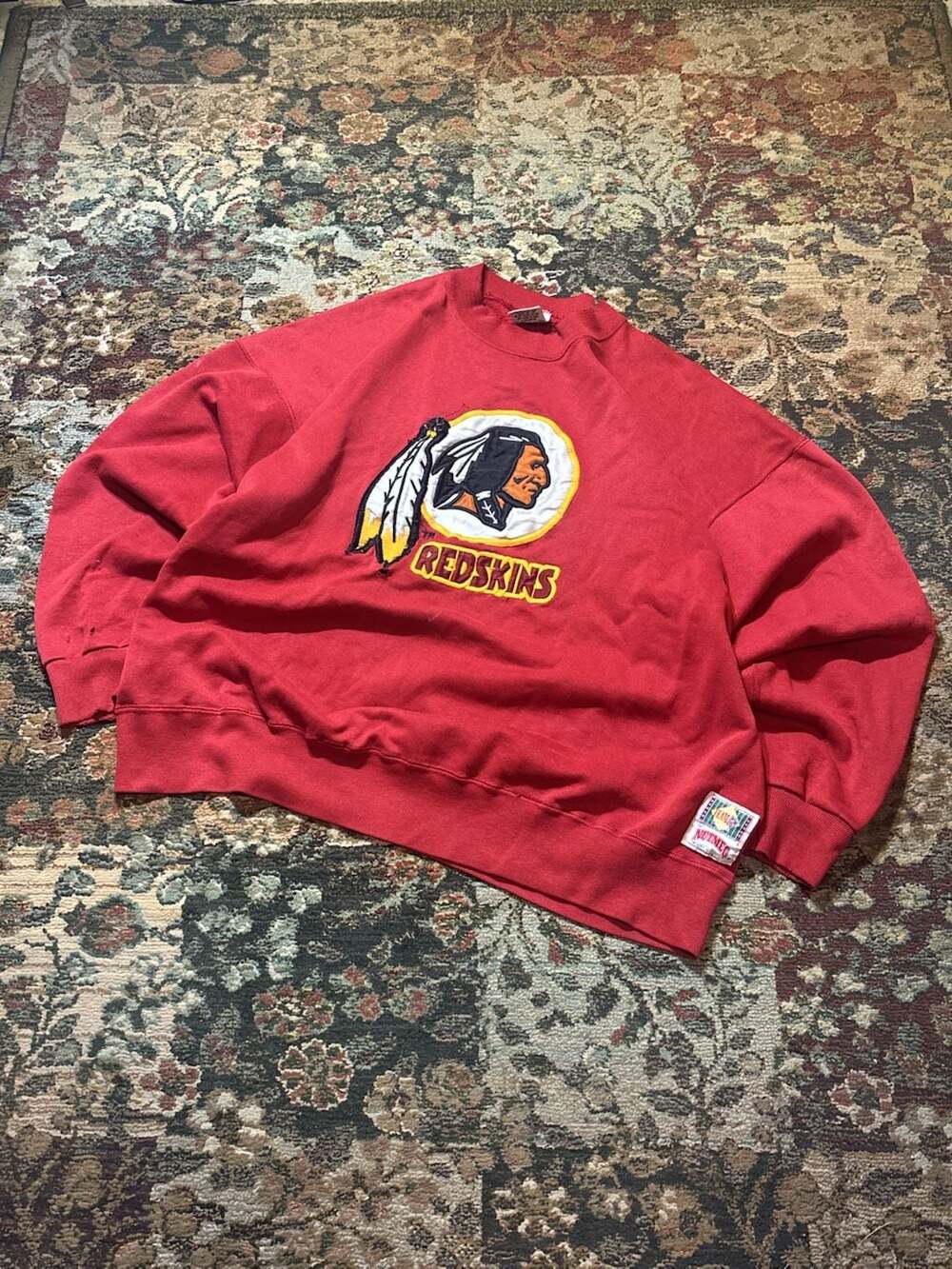 Vintage 90s Nutmeg NFL Washington Redskins Embroidered Crewneck Sweatshirt
